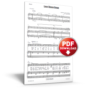 love shown down - sheet music - cjm music