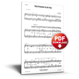 this promise is for you - sheet music - cjm music